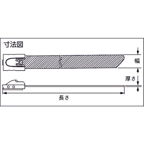 ＰＡＮＤＵＩＴ　ＭＬＴタイプ　フルコーティングステンレススチールバンド　ＳＵＳ３１６　黒　幅８．１ｍｍ　長さ２０１ｍｍ　５０本入り　ＭＬＴＦＣ２Ｈ−ＬＰ３１６　MLTFC2H-LP316　1 袋