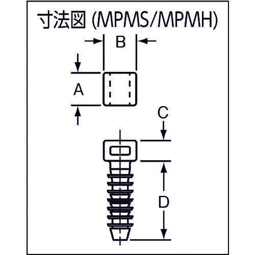 ＰＡＮＤＵＩＴ　コンクリート用押し込み型固定具　（５０個入）　MPMH38-L0　1 袋