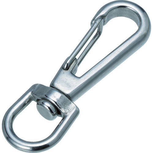Mizumoto Stainless Steel Swivel Eye Hook, Load Capacity 0.1kN, B-2404, 1 pc
