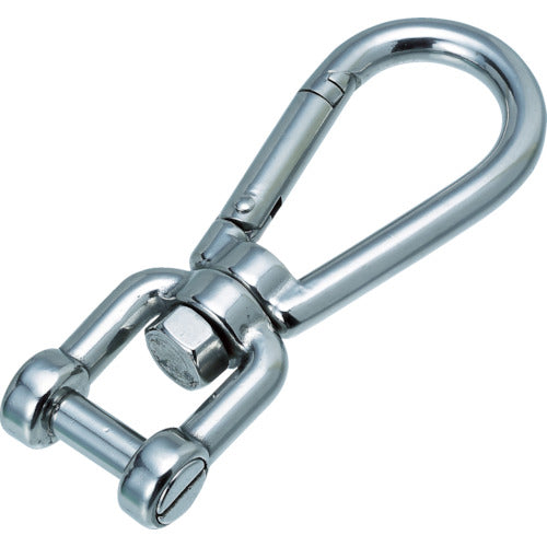 Mizumoto Stainless Steel Snap Hook Shackle, Wire Diameter 6mm, Length 84mm, B-2441, 1 pc