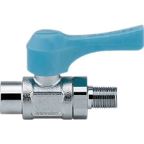 KAKUDAI Miniature Ball Valve Nominal Size (A) Rc3/8 Total Length 59.6 Blue 651-803-10 1 pc