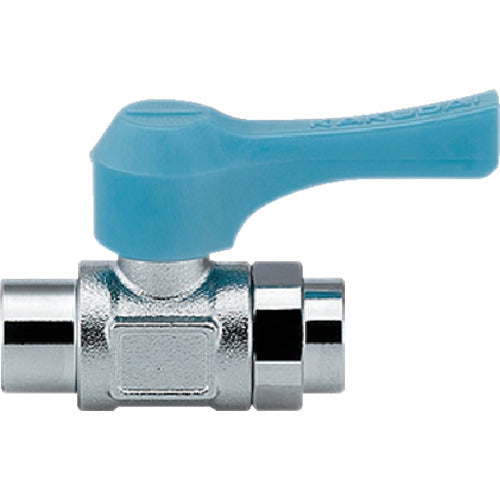 KAKUDAI Miniature Ball Valve Nominal Size (A) Rc1/4 Total Length 45.4 Blue 651-804-6 1 pc
