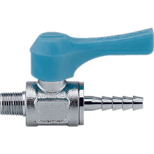 KAKUDAI Miniature Ball Valve Nominal Size (A) R1/8 Total Length 57.4 Blue 651-805-1/8X6.0 1 pc