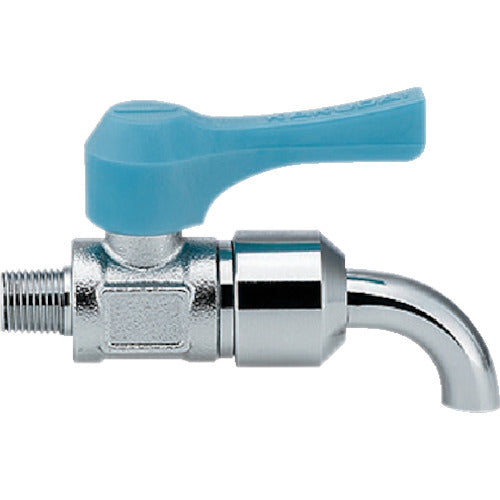 KAKUDAI Miniature Ball Valve Nominal Size (A) R1/8 Total Length 69.0 Blue 651-807-3 1 pc