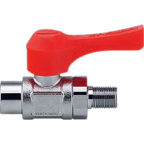 KAKUDAI Miniature Ball Valve Nominal Size (A) Rc1/8 Total Length 49.4 Orange 651-903-3 1 pc