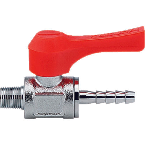 KAKUDAI 미니어처 볼 밸브 호칭 지름(A) R1/8 전장 57.4 오렌지 651-905-1/8X6.0 1개