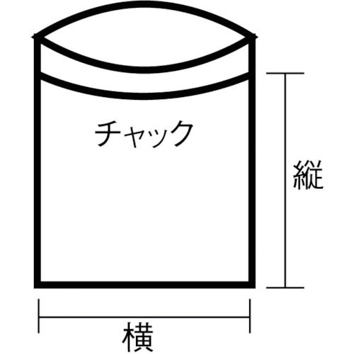 ＴＲＵＳＣＯ　　チャック付ポリ袋（白枠付き）　０．０４ｍｍ厚　１００Ｘ７０ｍｍ　TCBW-C-4-TM　1 袋