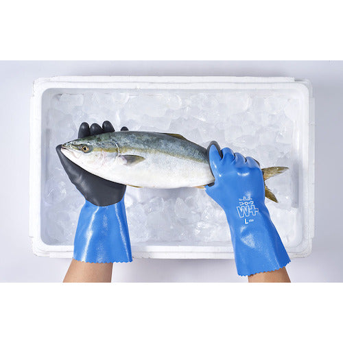 SHOWA Nitrile Rubber Gloves NO378Plus Nitrove W+ Right Hand 2 Pairs Blue S Size NO378PLUS-R2PS 1 PK