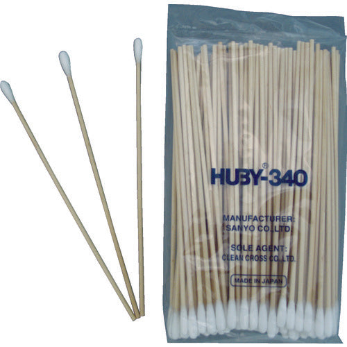 HUBY 6 inch industrial cotton buds (bullet tip/wooden shaft) CA-006SP (100 buds) CA-006SP 1 bag