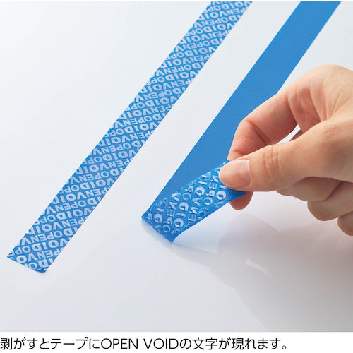 緑十字　改ざん防止機能付テープ　青（ＶＯＩＤ）　非転着式　セキュリティテープ−Ａ　２０ｍｍ幅×１０ｍ　262040　1 巻