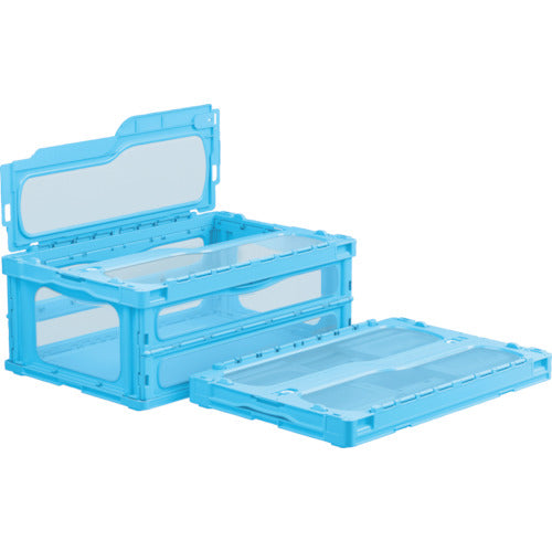 サンコー　フタ一体型折りたたみコンテナー　５５９２００　マドコンライトＣ−５５Ｂブルー　SKMLO-C-55B-BL　1 個