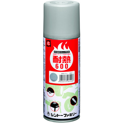 シントー　耐熱用スプレー　シルバー　３００ＭＬ　2622-0.3　1 本