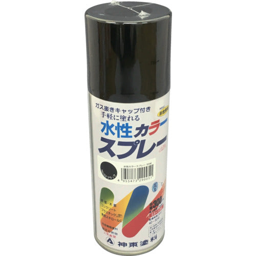 シントー　水性カラースプレー　ブラック　３００ＭＬ　2905-0.3　1 本