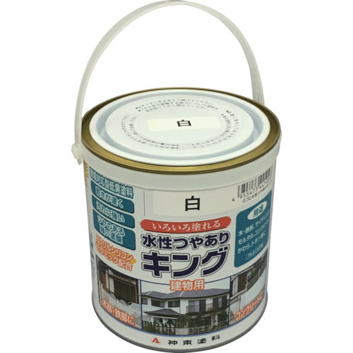 Shinto Building Paint (Water-Based) Glossy King White 0.7L 4402-0.7 1 Can