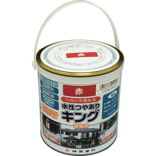 Shinto Building Paint (Water-Based) Glossy King Red 0.7L 4405-0.7 1 Can