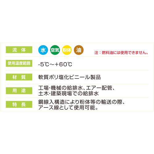 十川　スーパーサンスプリングホース　外径２２ｍｍ　長さ１０ｍ　SP-15-10　1 巻