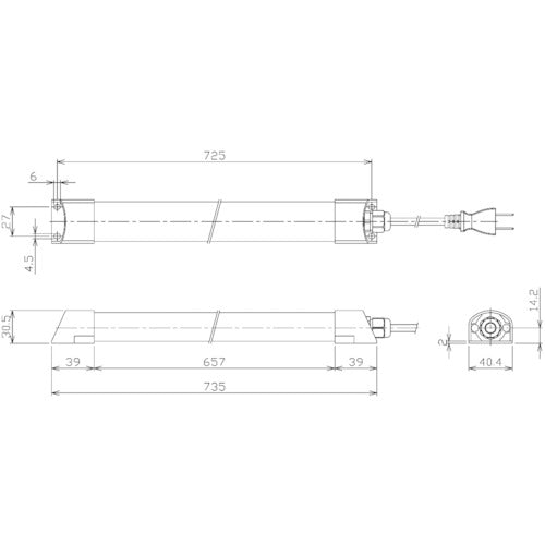 ＮＩＫＫＩ　簡易防水型ＬＥＤリニアライト　ＡＣ１００〜１２０Ｖ　２１００ｌｍ　NLT2-30-AC-S　1 本