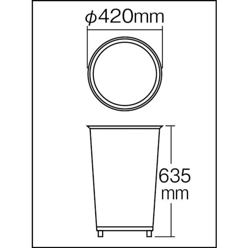 コンドル　屋外用ゴミ箱　パークくずいれ８０Ｓ（ステンレス）　６３Ｌ　シルバー　YD-65C-SX　1 台