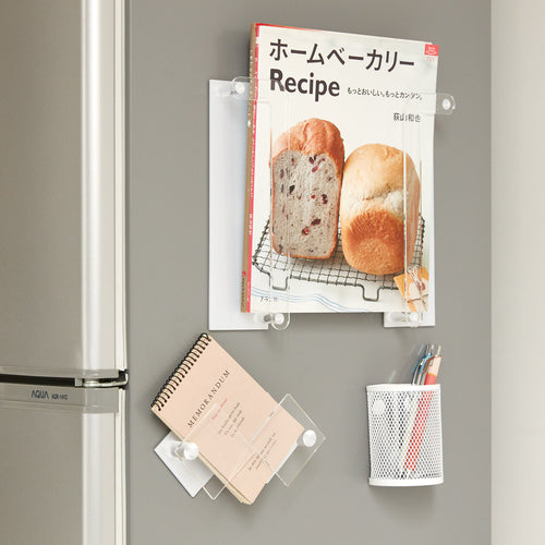 ＴＲＵＳＣＯ　マグネットパンフレットホルダー２個組　Ａ４縦　アール型　MPH-2RS　1 組