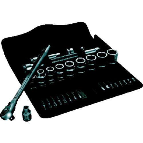 Wera 소켓 렌치 세트 8100SB11 사이클롭 래칫 "메탈"세트 3/8 인치 사이즈 004051 1 S