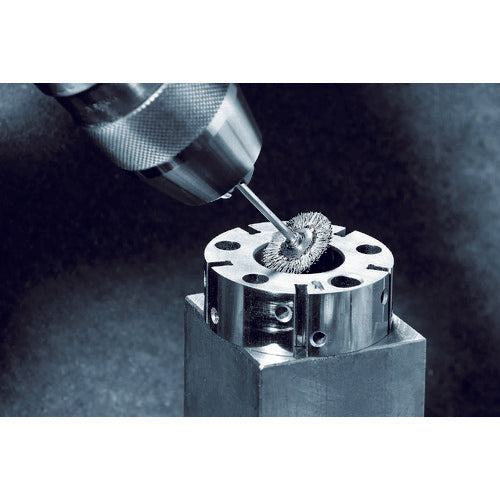 LESSMANN Miniature Brush with Shaft, Flat Type, Φ16, 410221, 1 Piece