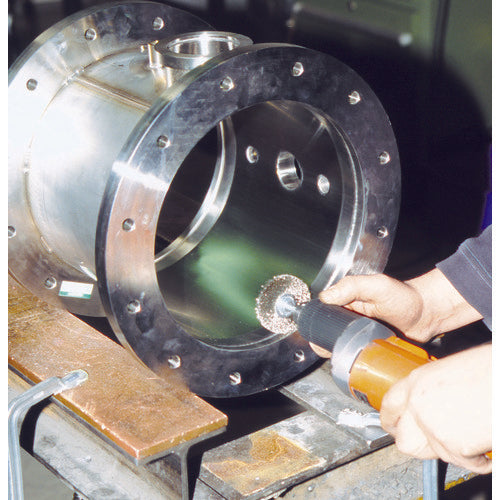 LESSMANN Shaft mounted wheel brush, steel wire, 0.2, φ20, 411142, 1 piece