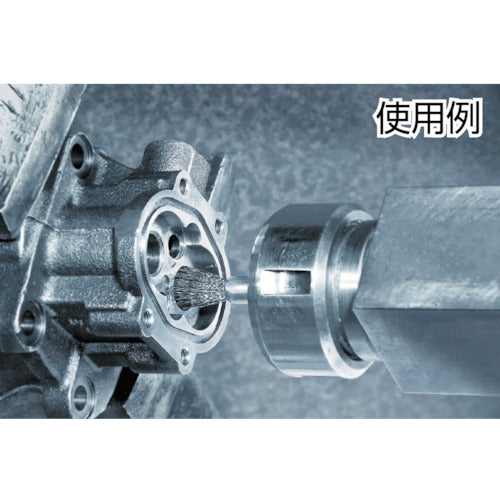LESSMANN Shaft mounted miniature end type brush Stainless steel wire 0.1 Φ5 450311 1 piece