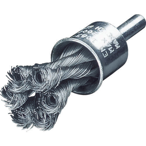 LESSMANN Shaft-mounted knotted end brush Φ19 High tensile steel wire 0.25 453258 1 piece