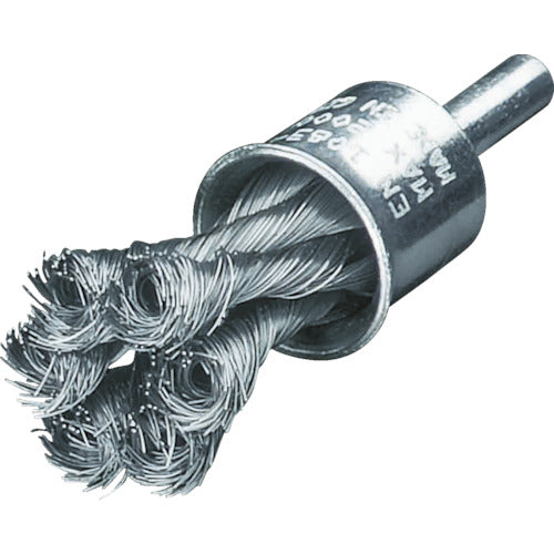 LESSMANN Shaft-mounted knotted end brush Φ19 High tensile steel wire 0.35 453278 1 piece