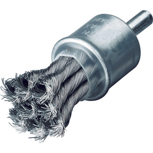 LESSMANN Shaft-mounted knotted end brush Φ19 Stainless steel wire 0.25 453358 1 piece