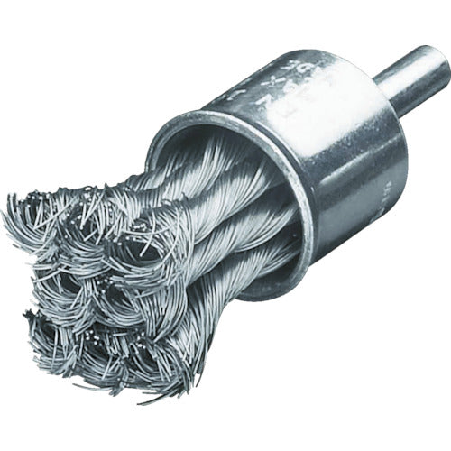 LESSMANN Shaft-mounted knotted end brush Φ22 High tensile steel wire 0.35 454278 1 piece