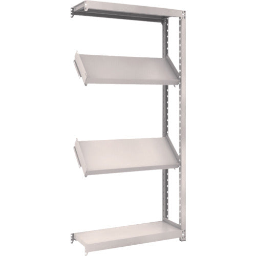 TRUSCO Steel Rack M2 Type Shelf 900X300XH1800 4 Tiers Inclined 2 Tiers Connected M2-6334K2B 1 Unit