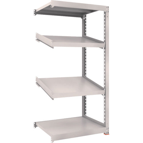 TRUSCO Steel Rack M3 Medium Duty Shelf 900 x 721 x H1800 4 Tiers Inclined 2 Tiers Connected M3-6374K2B 1 Unit