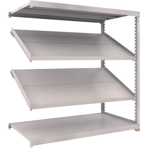 TRUSCO Steel Rack M3 Medium Duty Shelf 1800 x 921 x H1800 4 Tiers Inclined 2 Tiers Connected M3-6694K2B 1 Unit
