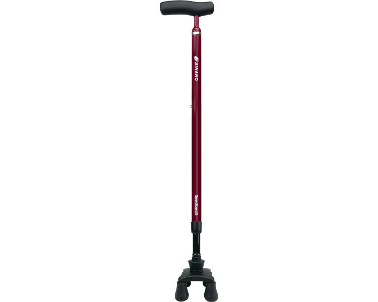 Karuraku 4-point cane 360 ​​Smart Guard / 640054 Bordeaux 1 piece