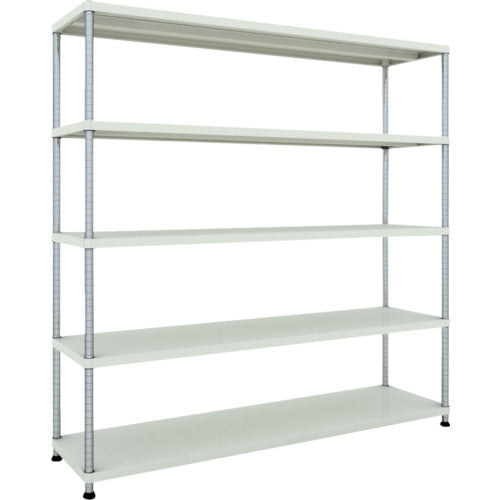 TRUSCO Steel Rack Phoenix Rack 1800 x 450 5 Tiers W Color Antibacterial Powder Coating PER-6645-W 1 Unit