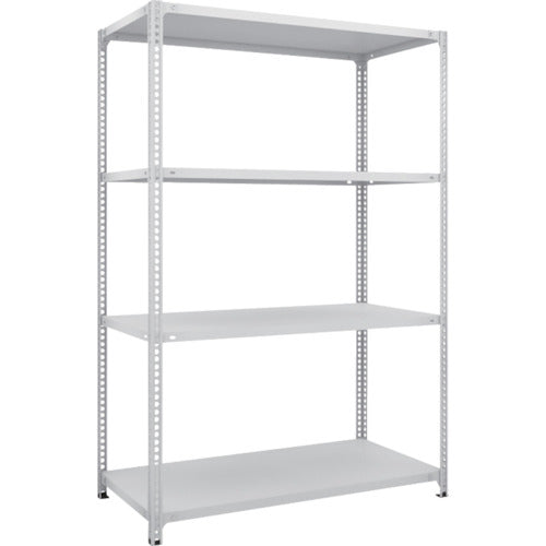 TRUSCO Steel Rack SBL Type Antibacterial Painted Semi-Boltless Light Weight Shelf W1200 x D600 x H1800 4 Tiers W Color SBL-6464-W 1 Unit