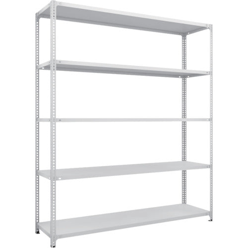 TRUSCO Steel Rack SBL Type Antibacterial Painted Semi-Boltless Light Weight Shelf W1800 x D450 x H2100 5 Tiers W Color SBL-7645-W 1 Unit