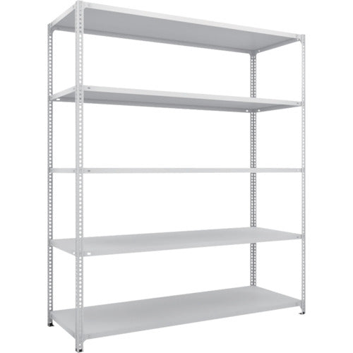 TRUSCO Steel Rack SBL Type Antibacterial Painted Semi-Boltless Light Weight Shelf W1800 x D600 x H2100 5 Tiers W Color SBL-7665-W 1 Unit