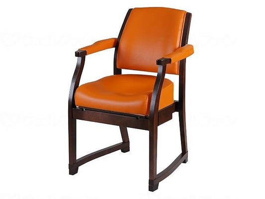 Marubishi Industrial Spot Chair Orange Dark Brown