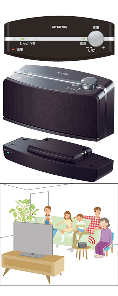 무선 TV 스피커 쾌 텔레군 / VS-T500-B 블랙 1대