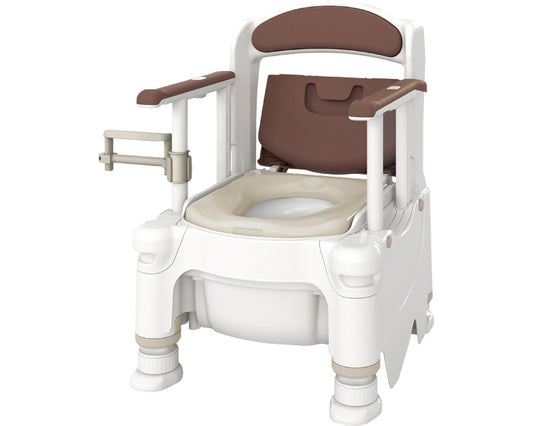 안수 휴대용 화장실 FX-30 S 라쿠 코우 군 난방 변기 / 532-954 접지 브라운 1 대