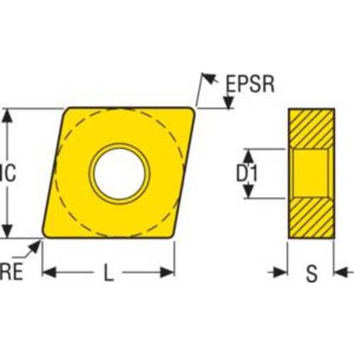 SEKO Turning ISO Negative Insert (Carbide/Cermet) 883 CNMG160612-MR4 10 pieces