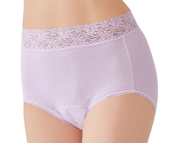 ウエストレース深ばき安心ショーツ　婦人用 / 047901804　パープル　LL　1 枚