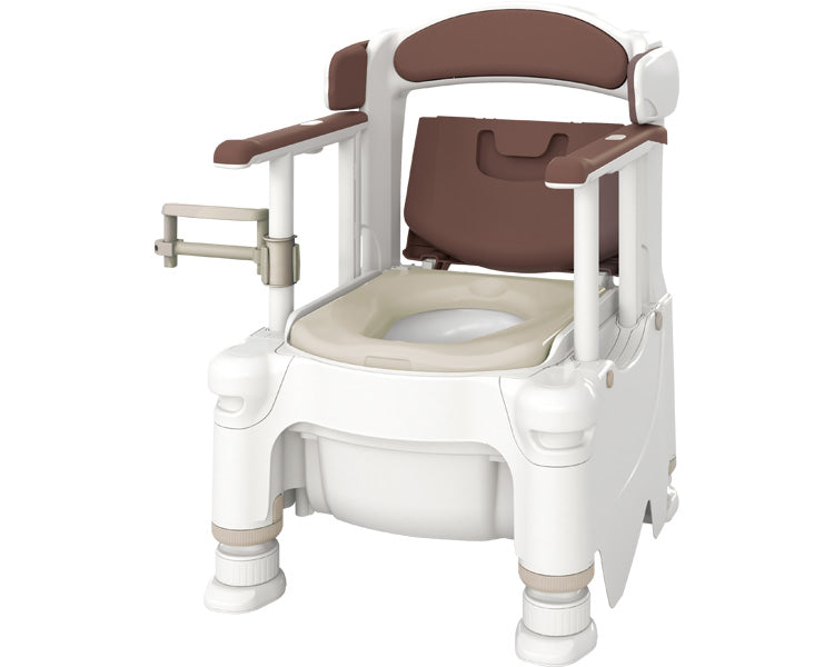 Anju Portable Toilet FX-30 Rakuzo-kun Heated Seat, Comfortable Deodorizer / 532-966 Earth Brown 1 Unit