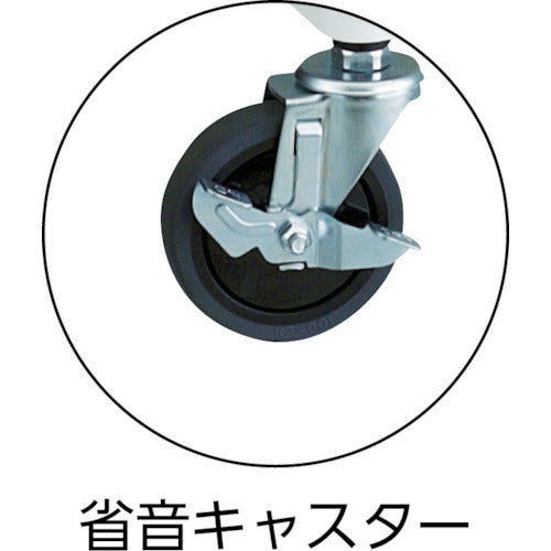 ＴＲＵＳＣＯ　ツールワゴン　フェニックスワゴン　抗菌　省音　７５０Ｘ５００ＸＨ７４０　引出　天板付　ホワイト　PEW-771VZWT-W　1 台