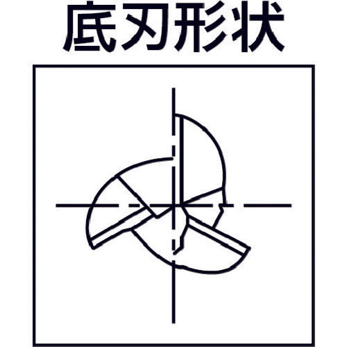 ＭＡＰＡＬ　超硬スクエアエンドミル　ＯｐｔｉＭｉｌｌ−Ａｌｕ−ＨＰＣ　不等分割・不等リード３枚刃　アルミ用　刃径１６ｍｍ　刃長３６ｍｍ　全長９２ｍｍ　シャンク径１６ｍｍ　SCM270J-1600Z03R-F0032HA-HU210　1 本
