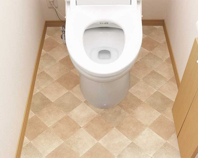 防水トイレ模様替えシート　トイレ全面用 / KSBKT-01　タイルベージュ　1 枚