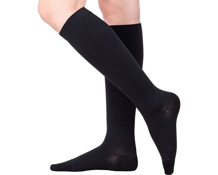 アンシルク・1　ハイソックス　つま先あり　2枚1組 / 21401　L　ブラック　1 足