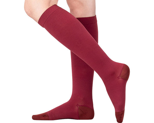 アンシルク・1　ハイソックス　つま先あり　2枚1組 / 21413　S　ボルドー　1 足